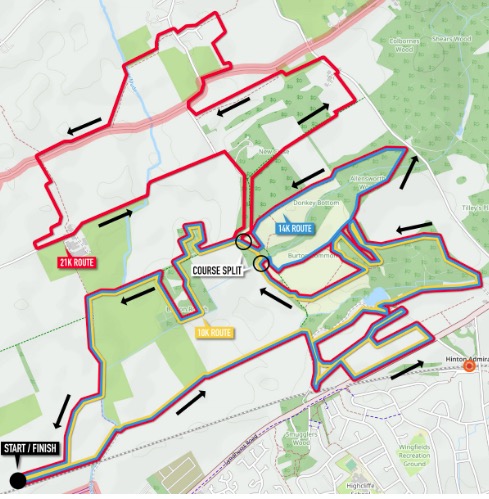 New Forest Off-Road Half Marathon Race Route